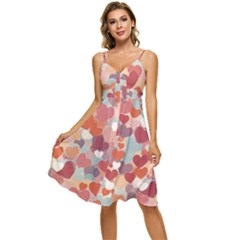 Sleeveless Tie Front Chiffon Dress 