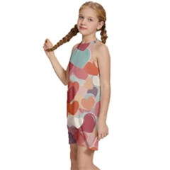 Kids  Halter Collar Waist Tie Chiffon Dress 