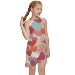 Kids  Halter Collar Waist Tie Chiffon Dress 