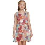 Valentines Day Hearts Romance Love Kids  Sleeveless Tiered Mini Dress