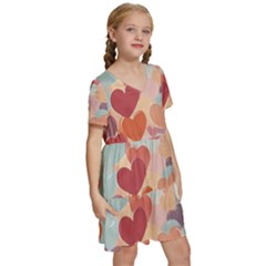 Kids  Short Sleeve Tiered Mini Dress 