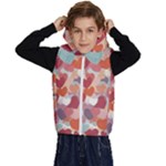 Valentines Day Hearts Romance Love Kids  Stylish Hooded Puffer Vest