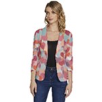 Valentines Day Hearts Romance Love Women s One-Button 3/4 Sleeve Short Jacket