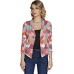 Valentines Day Hearts Romance Love Women s Casual 3/4 Sleeve Spring Jacket