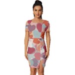 Valentines Day Hearts Romance Love Fitted Knot Split End Bodycon Dress