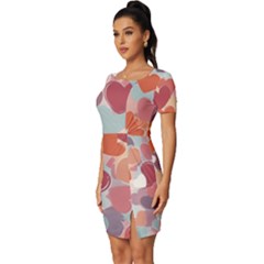 Fitted Knot Split End Bodycon Dress 