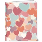 Valentines Day Hearts Romance Love 8  x 10  Hardcover Notebook