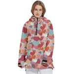 Valentines Day Hearts Romance Love Women s Pullover Zip Ski and Snowboard Waterproof Breathable Jacket