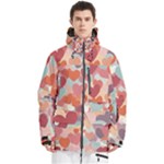 Valentines Day Hearts Romance Love Men s Multi Pockets Zip Ski and Snowboard Waterproof Breathable Jacket