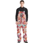 Valentines Day Hearts Romance Love Men s Front Zip Ski And Snowboard Bib Pants