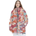 Valentines Day Hearts Romance Love Women s Multi Pockets Zip Ski and Snowboard Waterproof Breathable Jacket