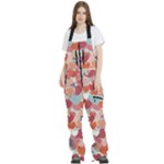 Valentines Day Hearts Romance Love Women s Front Zip Ski And Snowboard Bib Pants