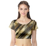 Gold Rush Short Sleeve Crop Top