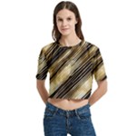 Gold Rush Women s Round Neck Short Sleeve Crop Top