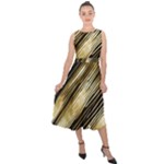 Gold Rush Midi Tie-Back Chiffon Dress