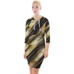 Gold Rush Quarter Sleeve Hood Bodycon Dress