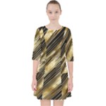 Gold Rush Quarter Sleeve Pocket Dress