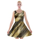 Gold Rush Velvet Skater Dress