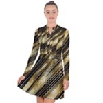 Gold Rush Long Sleeve Panel Dress