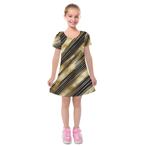 Gold Rush Kids  Short Sleeve Velvet Dress from ArtsNow.com