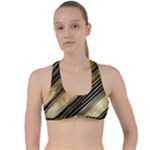 Gold Rush Criss Cross Racerback Sports Bra