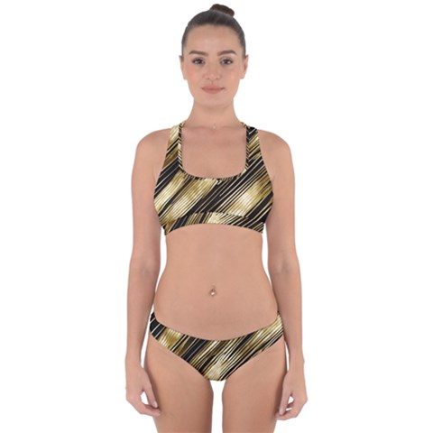 Gold Rush Cross Back Hipster Bikini Set from ArtsNow.com