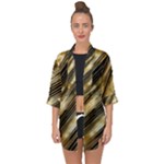 Gold Rush Open Front Chiffon Kimono