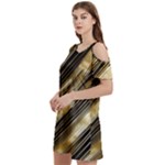 Gold Rush Women s Cold Shoulder Round Neck Mini Dress