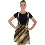 Gold Rush Velvet Suspender Skater Skirt