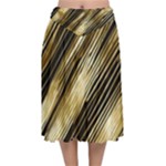 Gold Rush Velvet Flared Midi Skirt