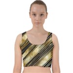 Gold Rush Velvet Racer Back Crop Top