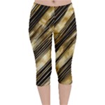 Gold Rush Velvet Capri Leggings 