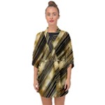 Gold Rush Half Sleeve Chiffon Kimono