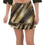 Gold Rush Fishtail Mini Chiffon Skirt