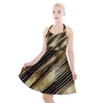 Gold Rush Halter Party Swing Dress 