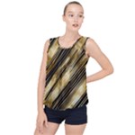 Gold Rush Bubble Hem Chiffon Tank Top