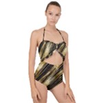 Gold Rush Scallop Top Cut Out Swimsuit