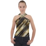 Gold Rush Cross Neck Velour Top