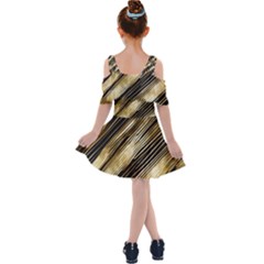 Kids  Shoulder Cutout Chiffon Dress 