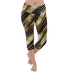 Gold Rush Lightweight Velour Capri Yoga Leggings