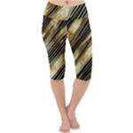 Gold Rush Lightweight Velour Cropped Yoga Leggings