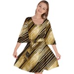 Gold Rush Velour Kimono Dress