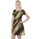 Gold Rush Cap Sleeve Velour Dress 