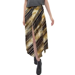 Velour Split Maxi Skirt 