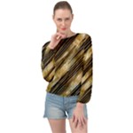 Gold Rush Banded Bottom Chiffon Top