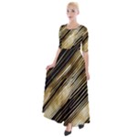 Gold Rush Half Sleeves Maxi Dress