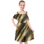 Gold Rush Kids  Cut Out Shoulders Chiffon Dress