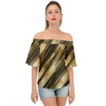 Gold Rush Off Shoulder Short Sleeve Top