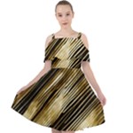 Gold Rush Cut Out Shoulders Dress