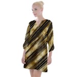 Gold Rush Open Neck Shift Dress